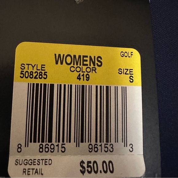 NWT Nike Dark Blue Women's 1/4 Button Down Collared  Short Sleeve Dri Fit Shirt - Picture 16 of 16